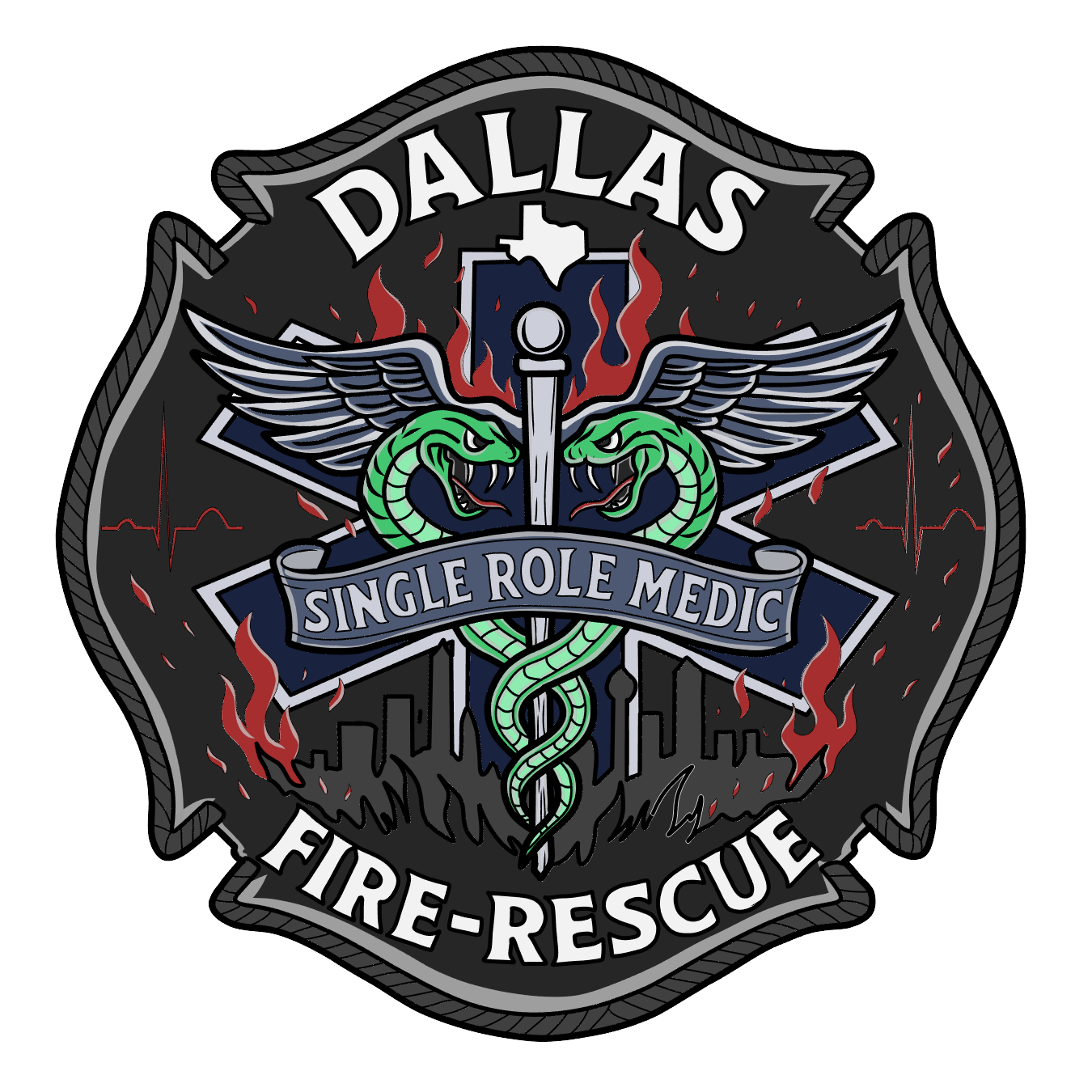 Dallas Fire & Rescue NEW Logo Decal